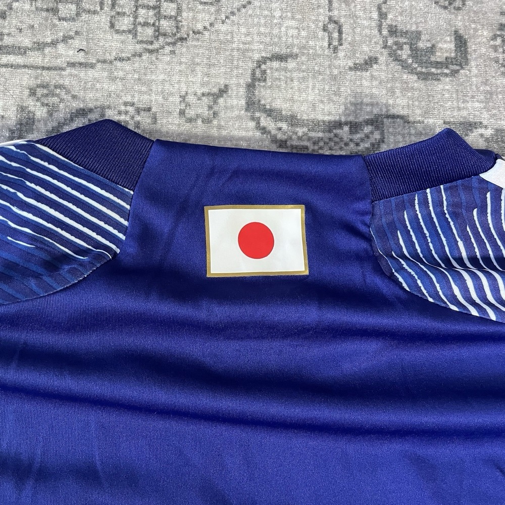 adidas Japan JFA Men's Soccer Jersey AEROREADY Slim Fit L Blue White Red - Picture 8 of 8